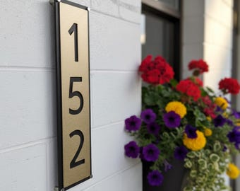 Outdoor Wall Address Plaque | Custom House Number Sign