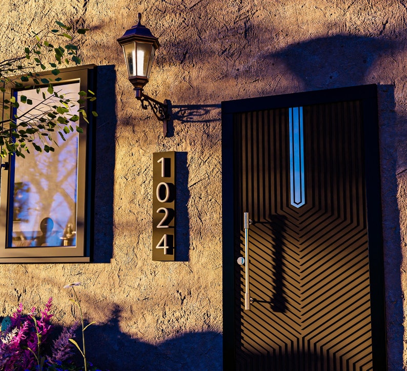 Custom size and design options available upon request for personalized address signs.