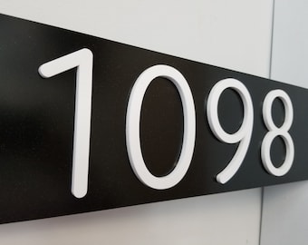 Contemporary House Number Sign Clean Modern Address Plaque