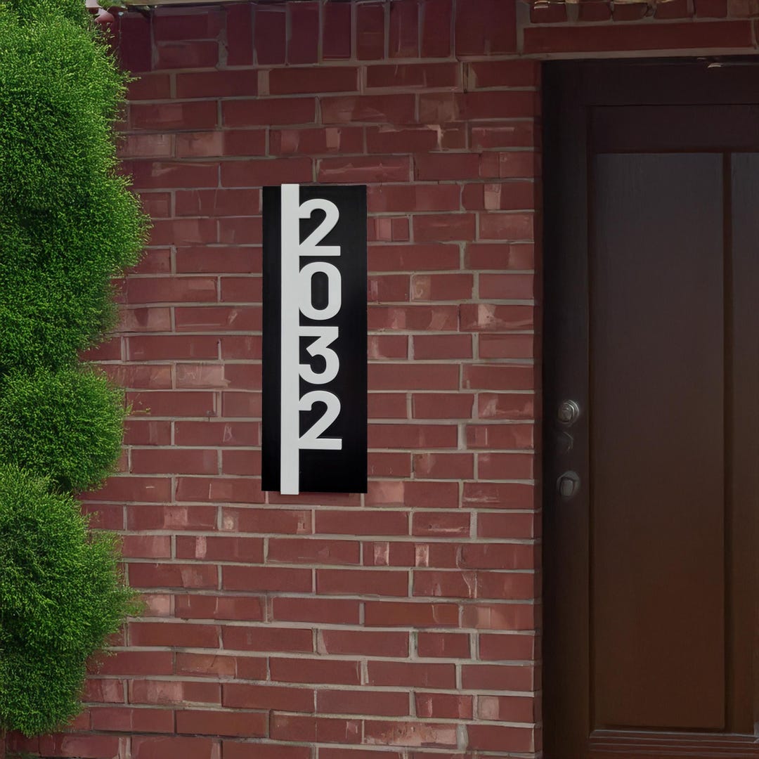Modern Address Sign House, Vertical Design, Hotel Room Numbers ...