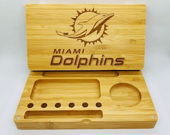 Hand made Laser Engraved Bamboo Rolling Tray Magnetic Backflip Style Custom Personalized Gift Men Women Stash Box Case