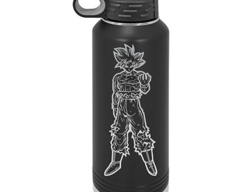 Anime 40 0z Engraved Water Bottles With Straw, Personalized Insulated, Name, Custom Water Bottle, Wedding Water Bottle