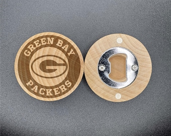 Personalized Sports Team Round Fridge Magnet Bottle Opener Laser Engraved Gift kitchen decoration