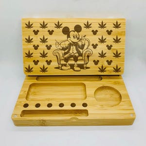 Vassoio di bambù fatto a mano inciso al laser, magnetico, stile Backflip, regalo personalizzato, scatola di scorta per uomini e donne