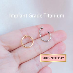 18G 16G 14G Hinged Segment BCR Clicker Titanium Implant Grade Captive Bead Ring Nose Hoop Septum Clicker Ring 8mm 10mm 12mm