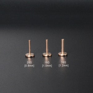 Puede incluir: Tres tachuelas de piercing corporal de color dorado de diferentes tama&ntilde;os. Las tachuelas est&aacute;n etiquetadas como 20G [0,8 mm], 18G [1,0 mm] y 16G [1,2 mm].