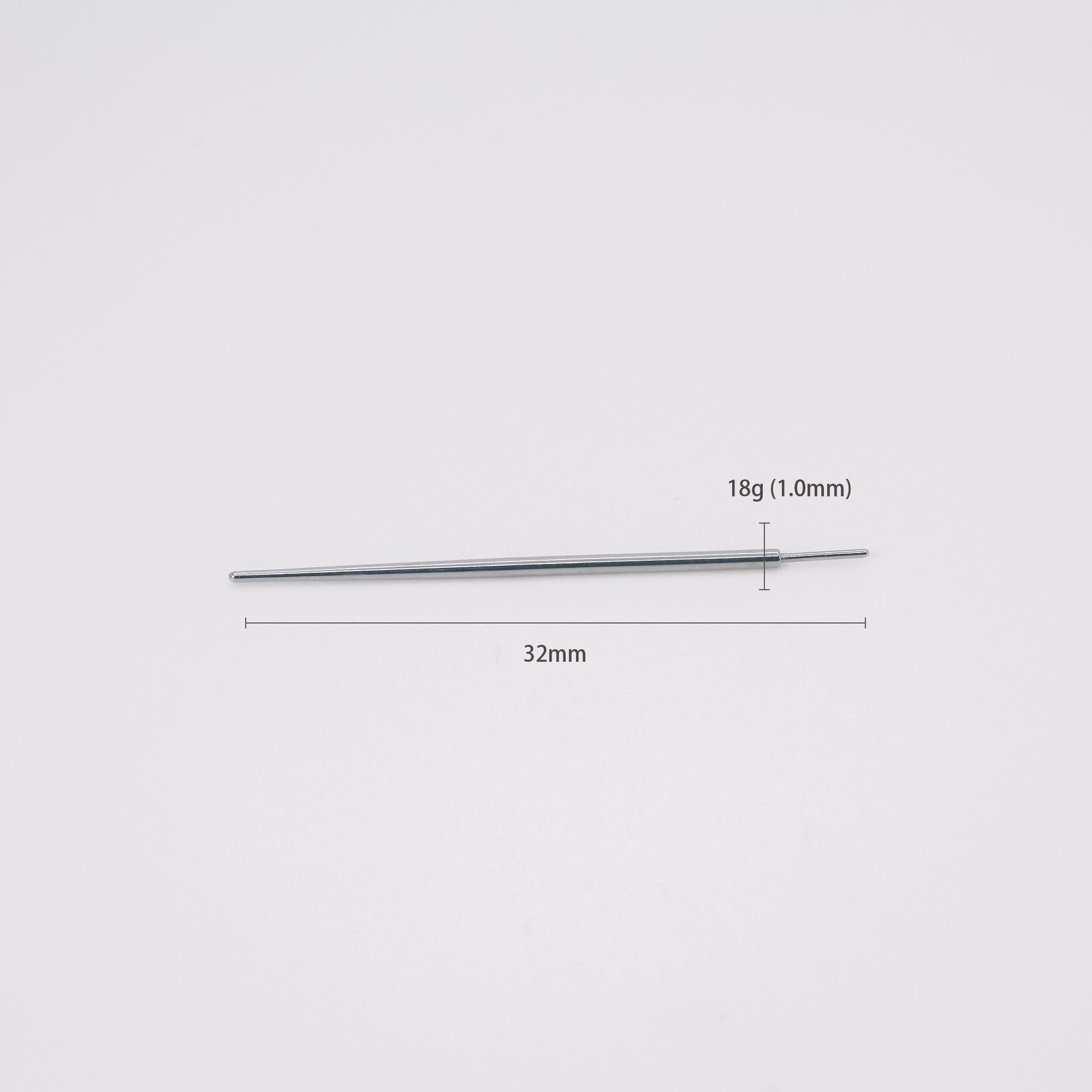 Threadless Insertion Pin 16g / 18g / 20g 316L Steel - Threadless ...
