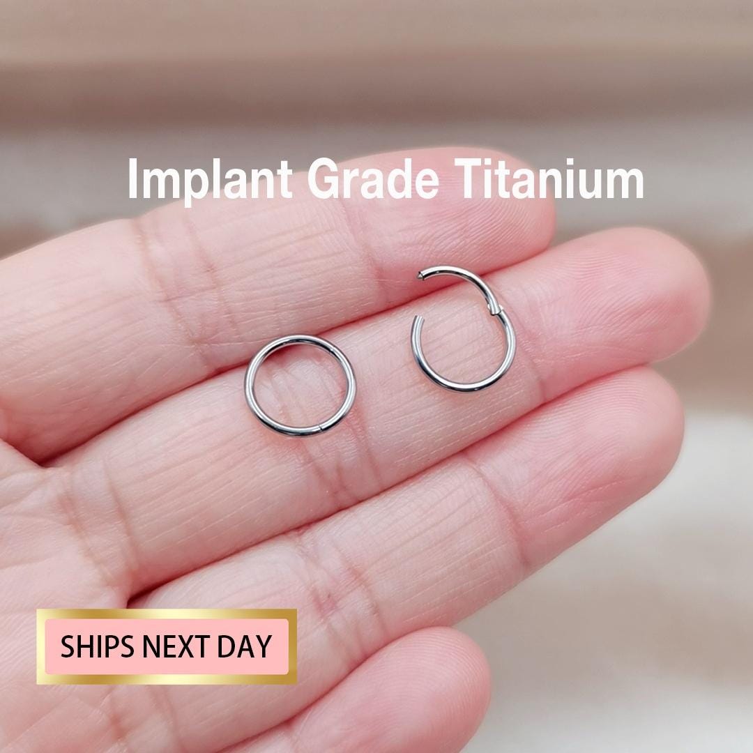 High Polished Implant Grade Titanium Easy Bend Nose, Cartilage Hoop Ring with Fixed Ball High Polished Implant Grade Titanium Easy Bend Nose, Cartilage Hoop Ring with Fixed Ball