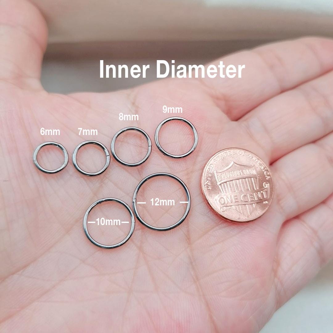 Naso Anello Cerchio Piercing A Bottone Barretta Sottile Titanio - Foto 3