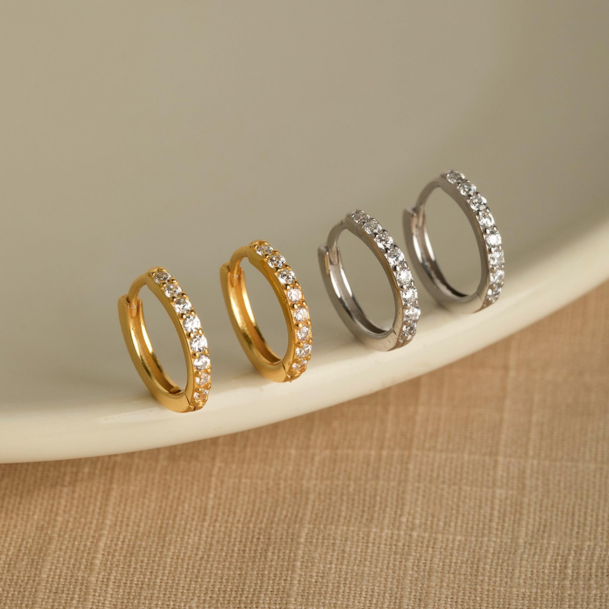 Small Huggie Hoop Earrings, Dainty Gold Hoop Earrings, Cartilage Hoop ...