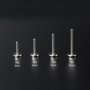 Puede incluir: Cuatro tachuelas de barra de plata con diferentes longitudes: 5 mm, 6 mm, 8 mm y 10 mm. Cada barra es de calibre 18.