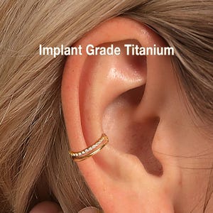 16G/18G/20G Titanium CZ Paved earring hoop, Hinged Clicker Hoop Earring, Hinged Clicker, Helix Hoops, Nose Hoop, conch hoop, Nose ring