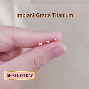 20G/18G/16G Tiny Ball Threadless Push Pin Labret Stud, 2mm/2.5mm/3mm tragus stud, conch earring, cartilage piercing, Flat Back Stud