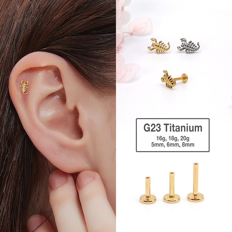 Red Scorpion Drop Earrings