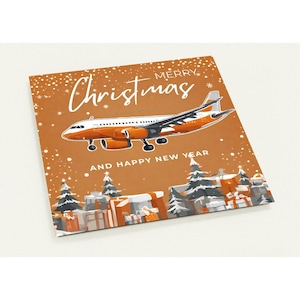 Lot de 10 cartes postales de Noël sur le thème de l'aviation (enveloppes standard recto-verso)