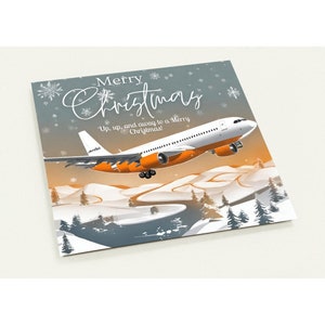 Lot de 10 cartes postales de Noël sur le thème de l'aviation (enveloppes standard recto-verso)