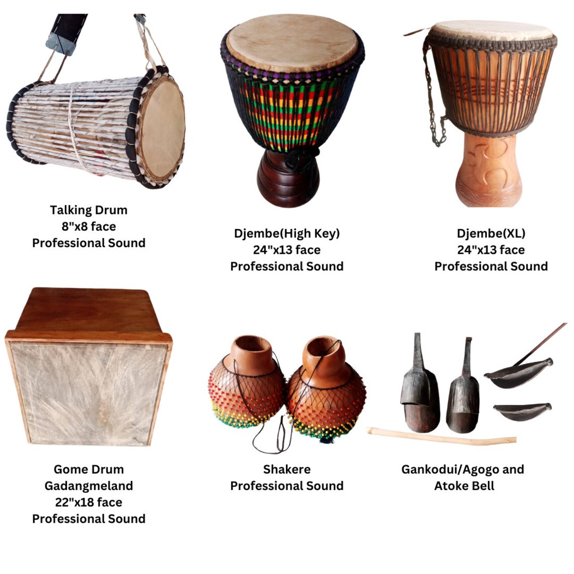 Handcrafted Djembe Drums and Instruments (ghana) - Etsy