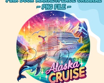 Alaska Cruise PNG, Digital Download, Carnival Cruise Ship PNG, Watercolor PNG, Alaska Cruise png, Sublimation png, Cruise t-shirt png design