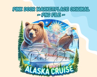 Alaska Cruise PNG, Digital Download, Royal Cruise Ship PNG, Watercolor PNG, Princess Cruise png, Sublimation png, Cruise t-shirt png design