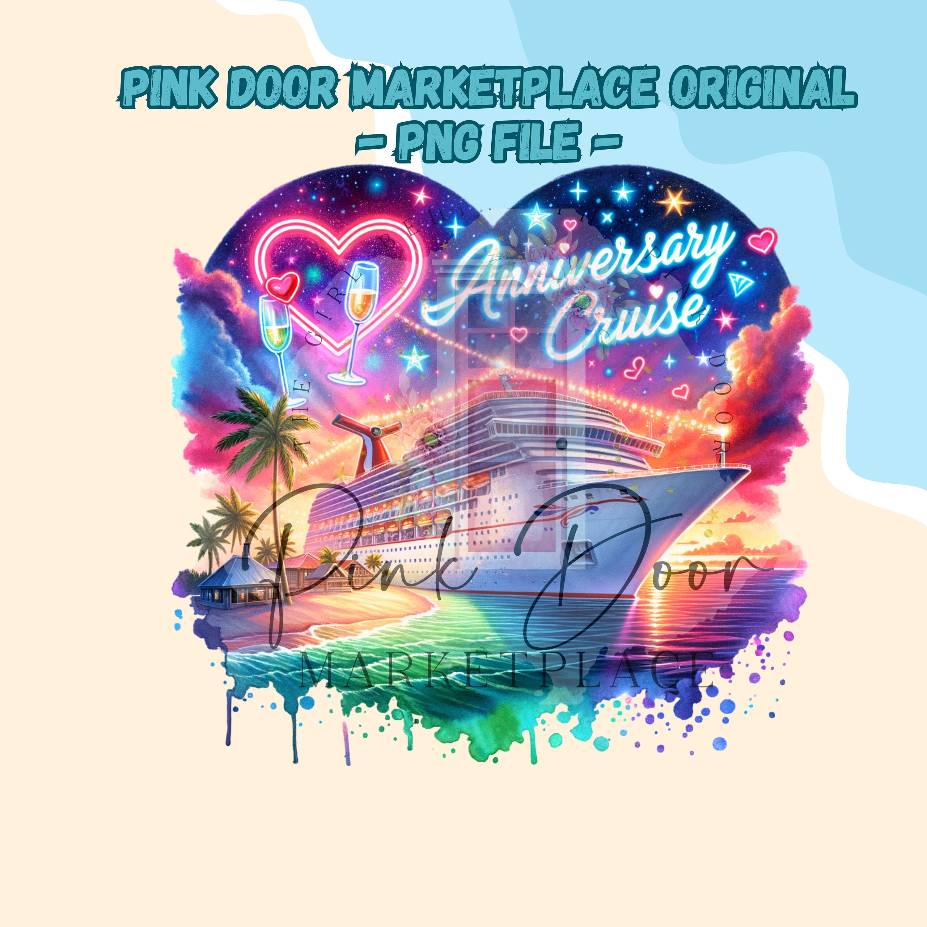 Cruise Ship PNG, Digital Download, Carnival Cruise Ship PNG, Watercolor PNG, Anniversary Cruise png, Sublimation png, Cruise t-shirt png