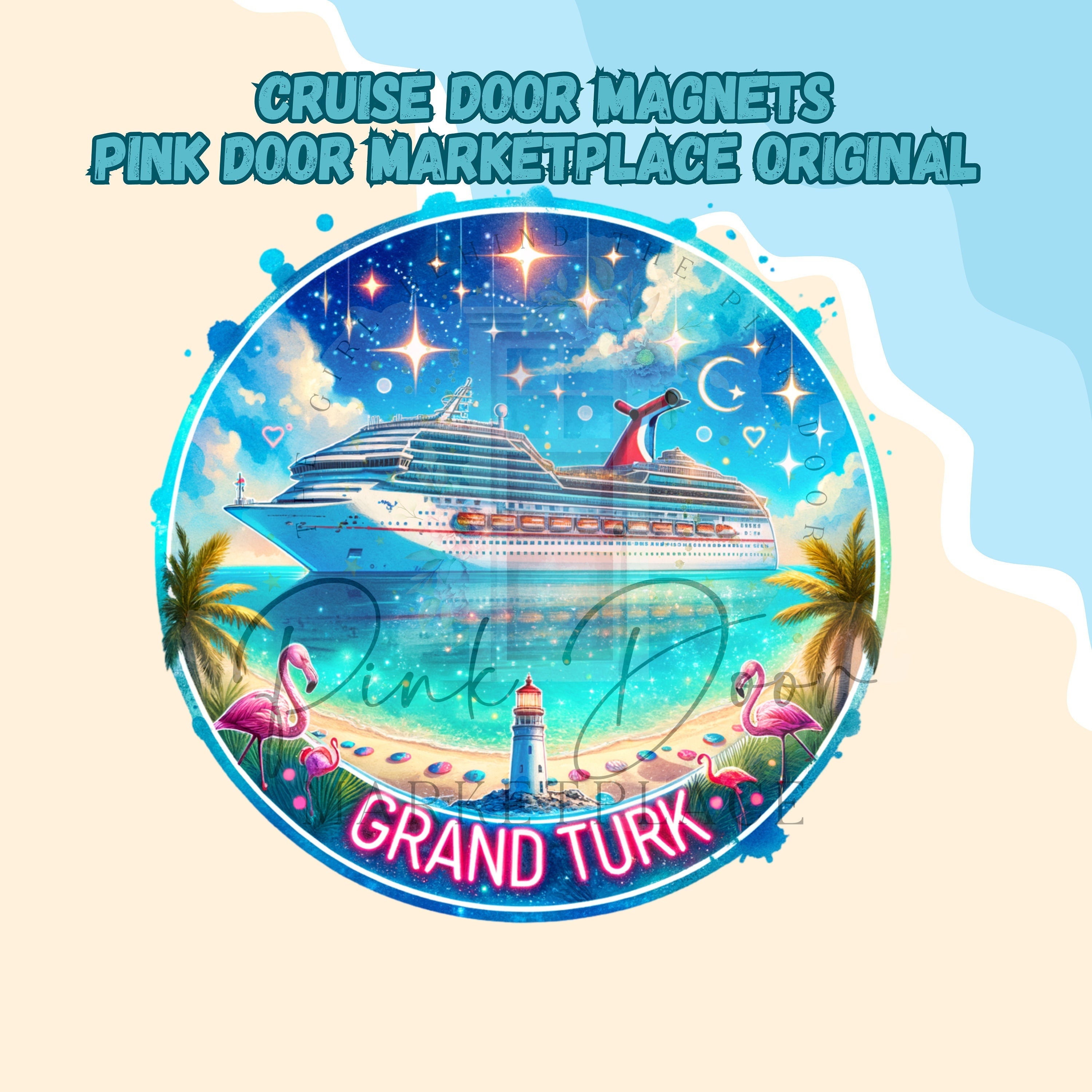 Turks And Caicos Design C Souvenir Wooden 2 X 3 Fridge Magnet 2-Pack, 1 Unit