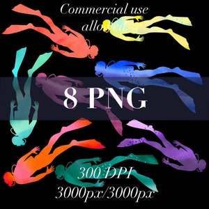 clipart subacqueo, subacqueo png, subacqueo in formato SVG, acquerello subacqueo, acquerello marittimo, mondo subacqueo, nuotatore, uso commerciale, rosa, mare marittimo