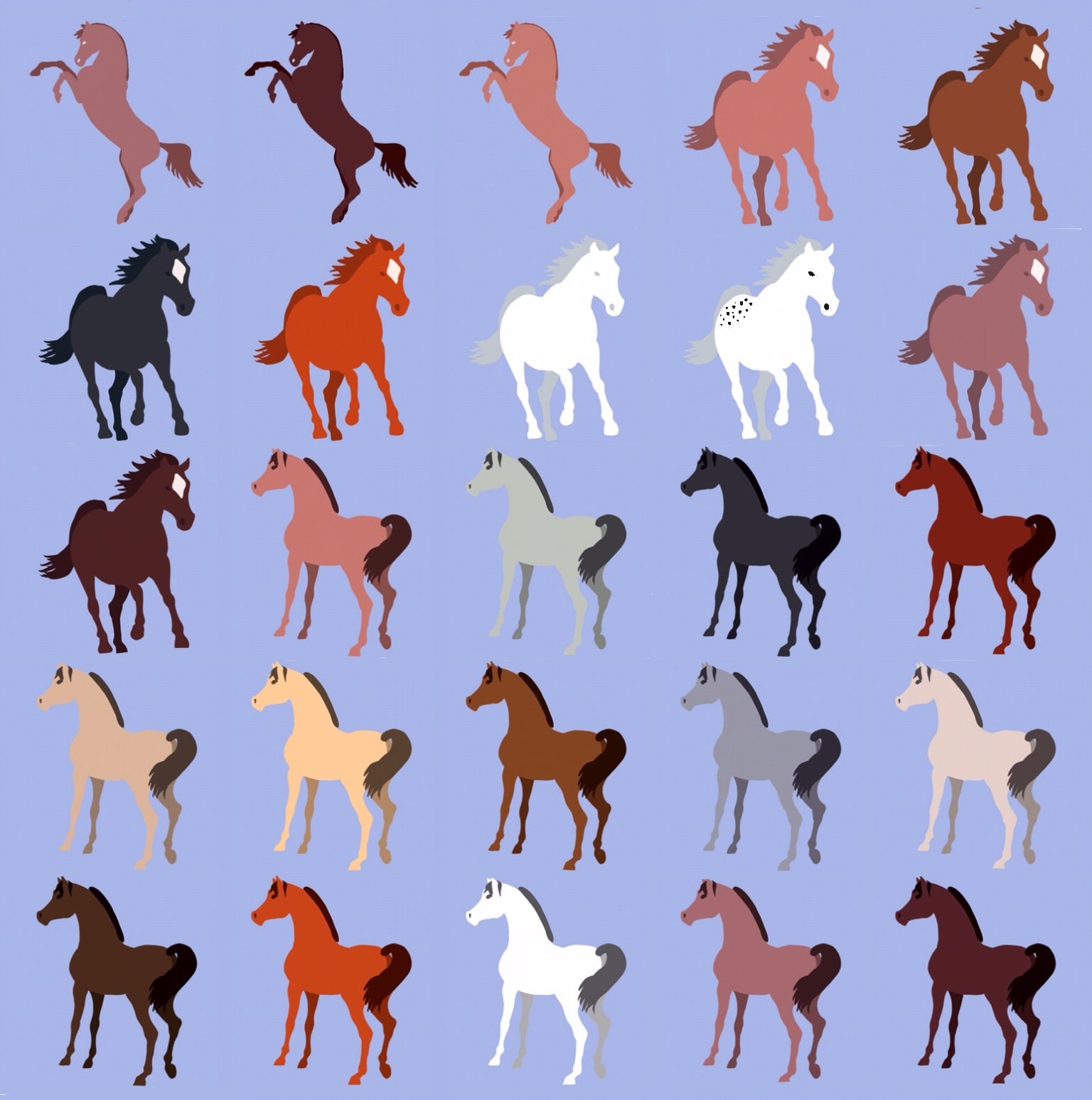 Horses Clipart Horse Png Horse Clip Art Pony Clipart Set - Etsy