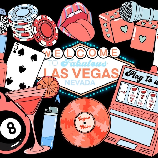 casino clipart, las vegas clip art, casino clipart design, gambling clip art set, las vegas art, commercial use clipart, las vegas clipart