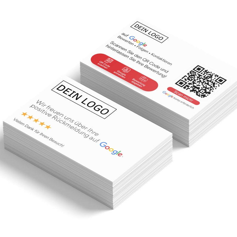 Printed Review Cards for Google Get More Reviews Customized - Etsy