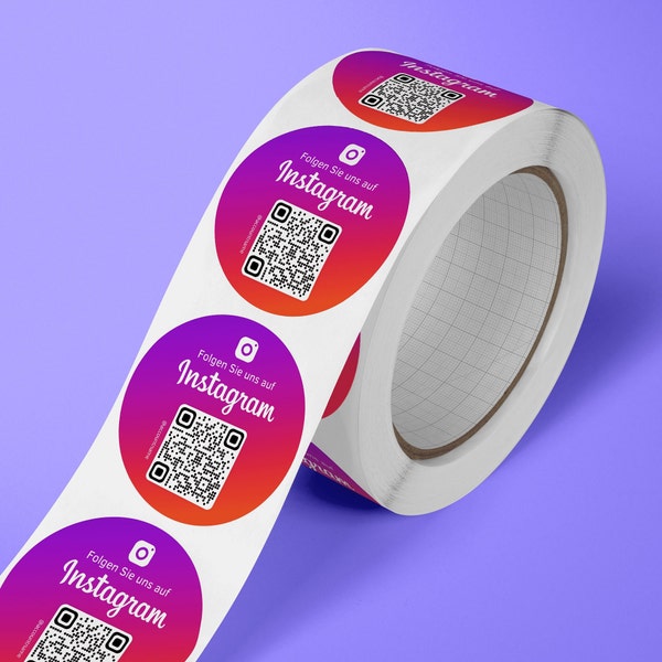 Instagram QR Code Stickers, Personalized Stickers, Printed Stickers, Instagram Followers, Personalized Stickers, Label Roll
