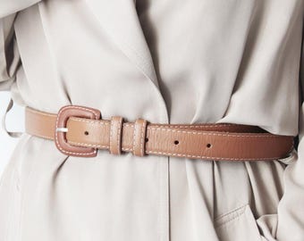 Brown Women's Leather Belt | Comfortable & Timeless | A Must-Have Belt for Every Wardrobe