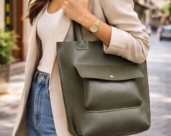 Personalized Leather Shoulder Bag – Handmade & Custom