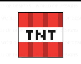TNT Block Logo SVG | Pixel Art Gaming Clipart (Digital Download)