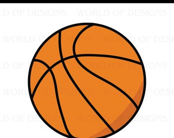Simple Basketball (svg, png, jpg, pdf, ai) (Digital Download)