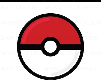 Anime Pokeball (svg, png, ai, pdf, jpg) Digital Files (Instant Download)