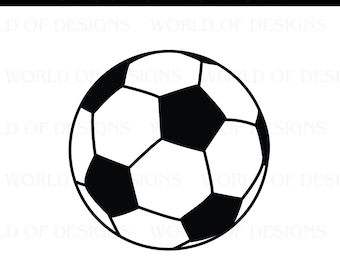 Black and White Soccer Ball (svg, png, jpg, pdf, ai) (Digital Download)