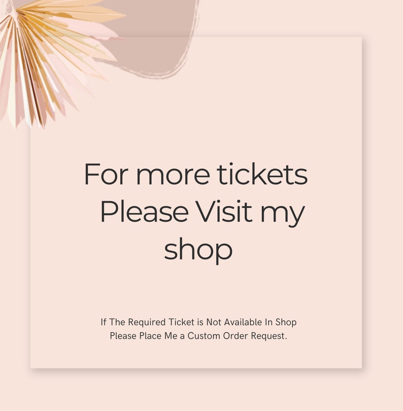 Surprise Pink Summer Carnival Tour 2024 Ticket Stub. Keepsake or Ticket Gift, Pink Ticket Template Instant Download image 6