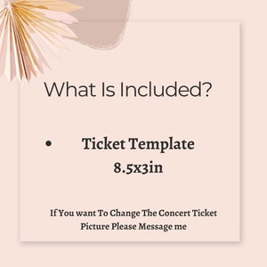 Surprise Pink Summer Carnival Tour 2024 Ticket Stub. Keepsake or Ticket Gift, Pink Ticket Template Instant Download image 3