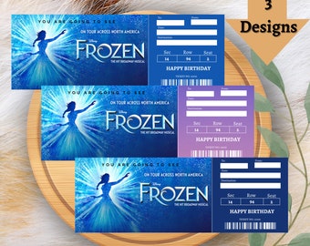 Printable Frozen Broadway Surprise Ticket, Frozen the Musical  Theatre Ticket, Surprise Ticket,  Event tickets, Anniversary Gift