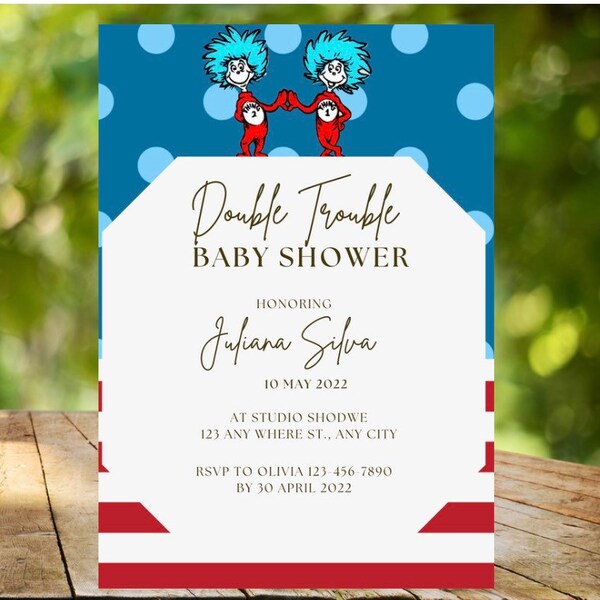 Dr Seuss Baby Shower Invitation Etsy
