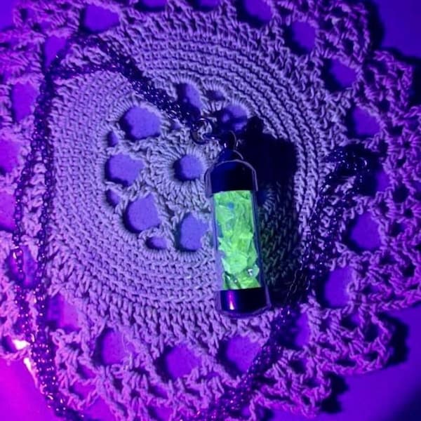 Uranium Glass Vial Pendant