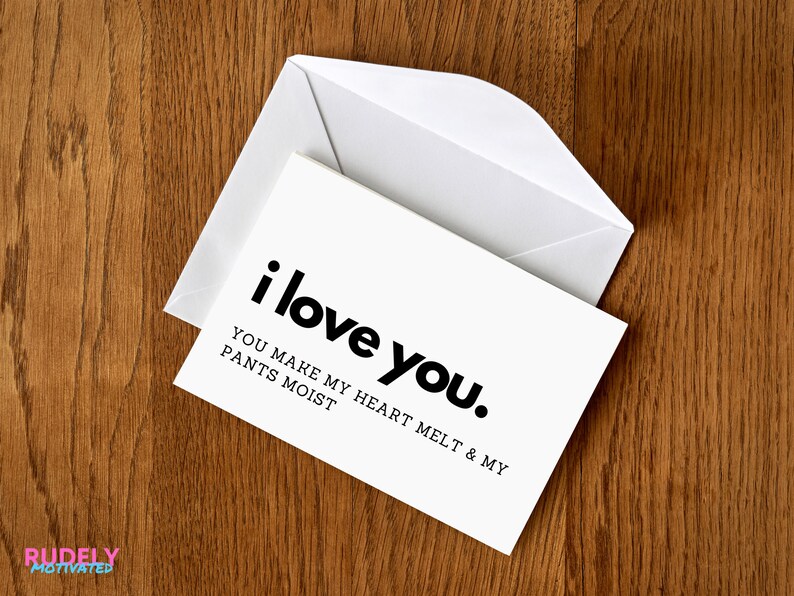 Printable I Love You Card Instant Download 7x5 Card Adult - Etsy