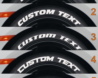 Tire Lettering Custom Text Tire Decals