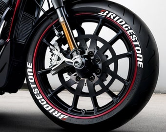 Bandenbelettering Bridgestone Moto-bandstickers