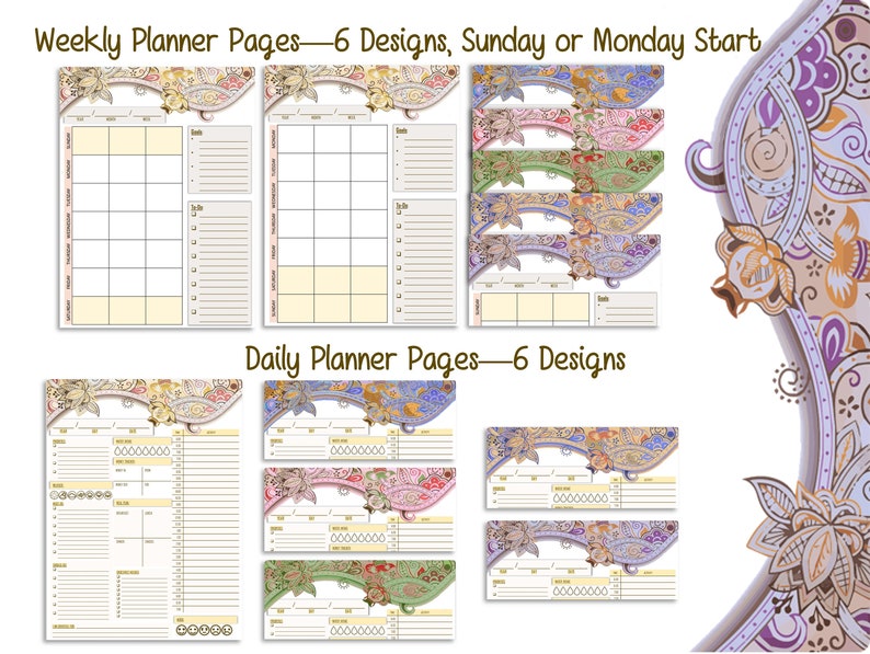 Printable Undated Planner Pages Planner Templates Neutral - Etsy