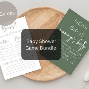 Downloadable Green Baby Game Bundle Gender Neutral Minimalist Design