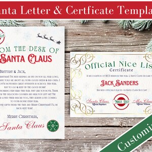 Plantilla DIGITAL personalizable Carta de Santa - edítela usted mismo