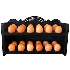 Black Wooden Egg Holder