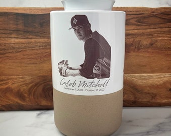 Contemporary Personalized Adult Urn - Unique Memorial Keepsake"