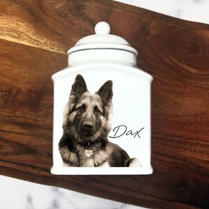 Custom pet urn. Modern simple urn for ashes. Personalized name and date custom urn